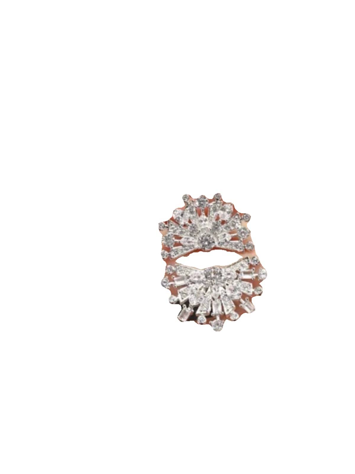 The same channels of new ladies ring rich series crystal diamond ring female 18K real gold plating layer