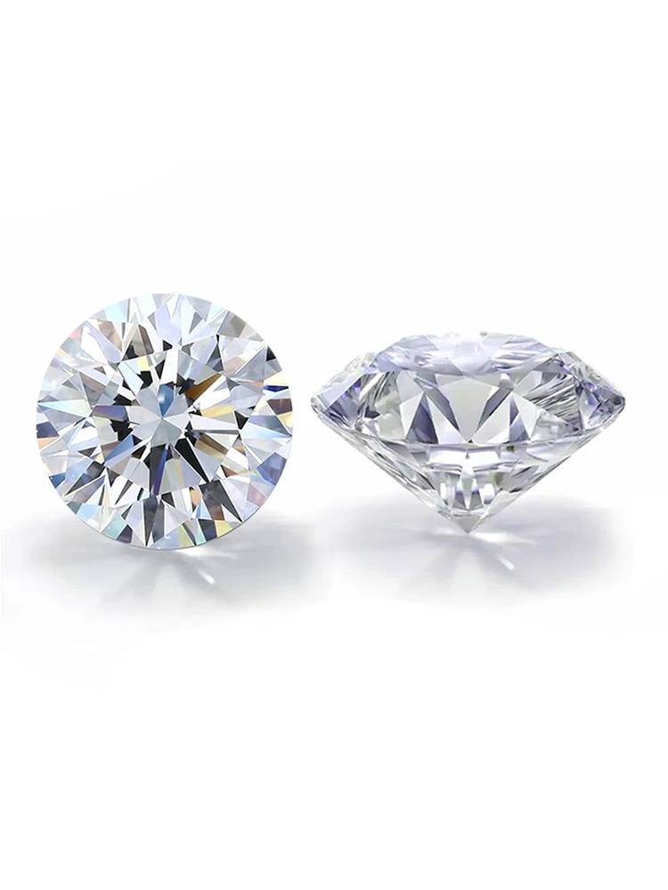Mozang Stone Bare Stone ring specifies D -color FL nude diamond diamond ring K golden circular factory direct sales export