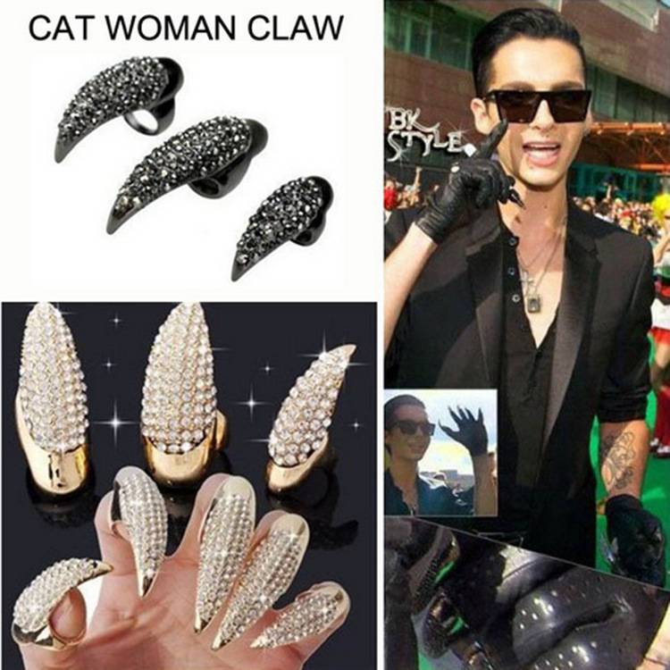 European and American retro eagle claw ring men's diamond rings 2 yuan store stalls source jewelry