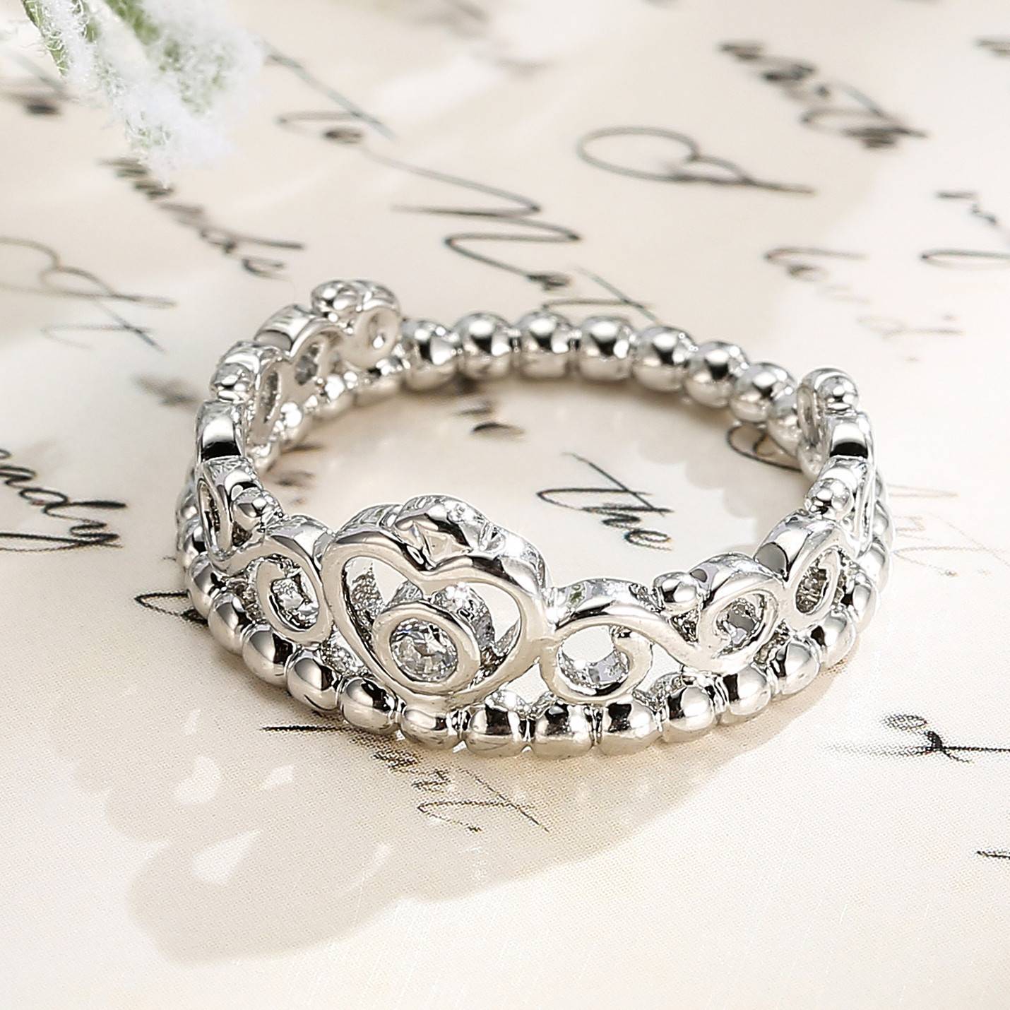 AliExpress Hot Salvation Silver Jewelry Manufacturer Thai Silver Ring European and American Fashion Crown Ring Retro Ring Ring