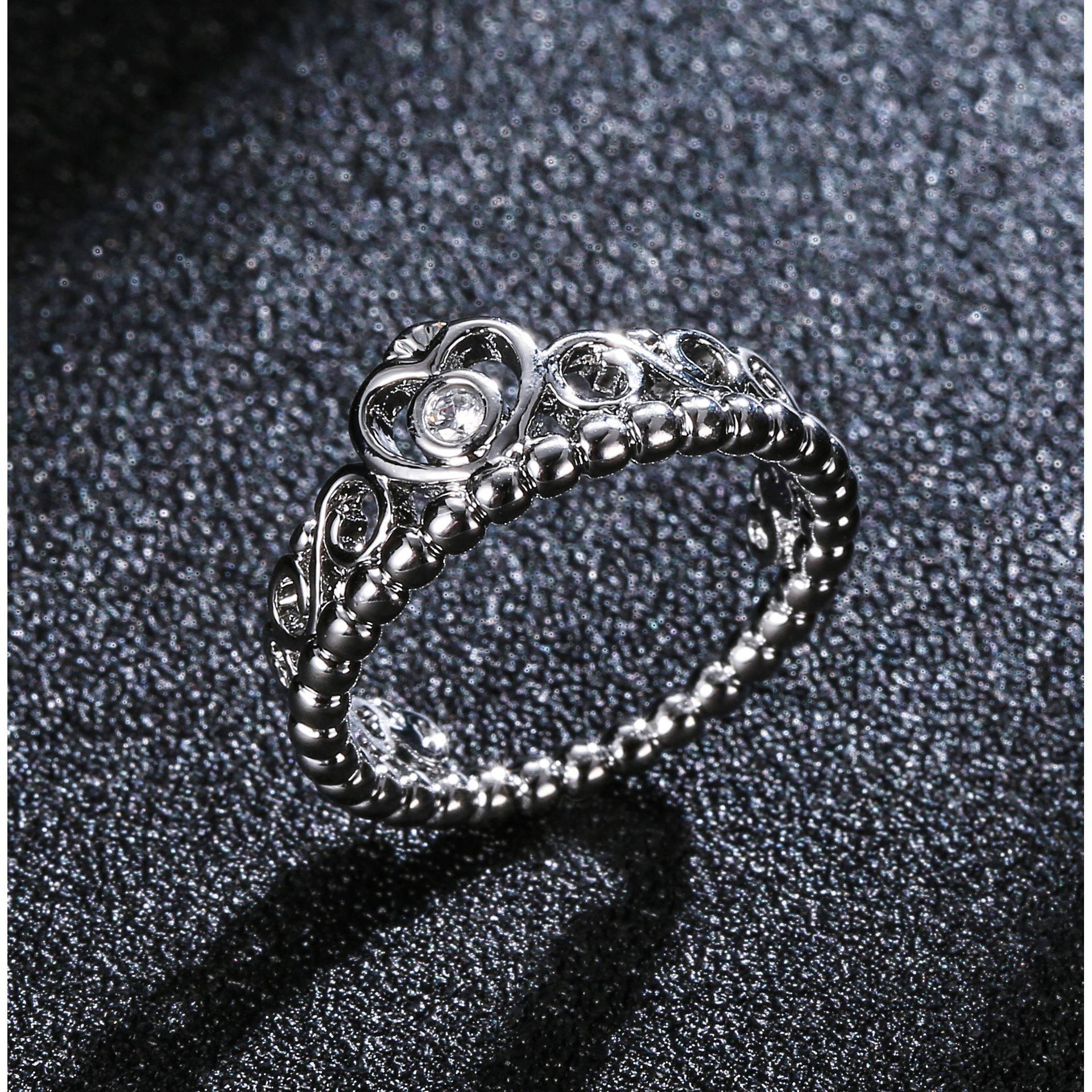 AliExpress Hot Salvation Silver Jewelry Manufacturer Thai Silver Ring European and American Fashion Crown Ring Retro Ring Ring