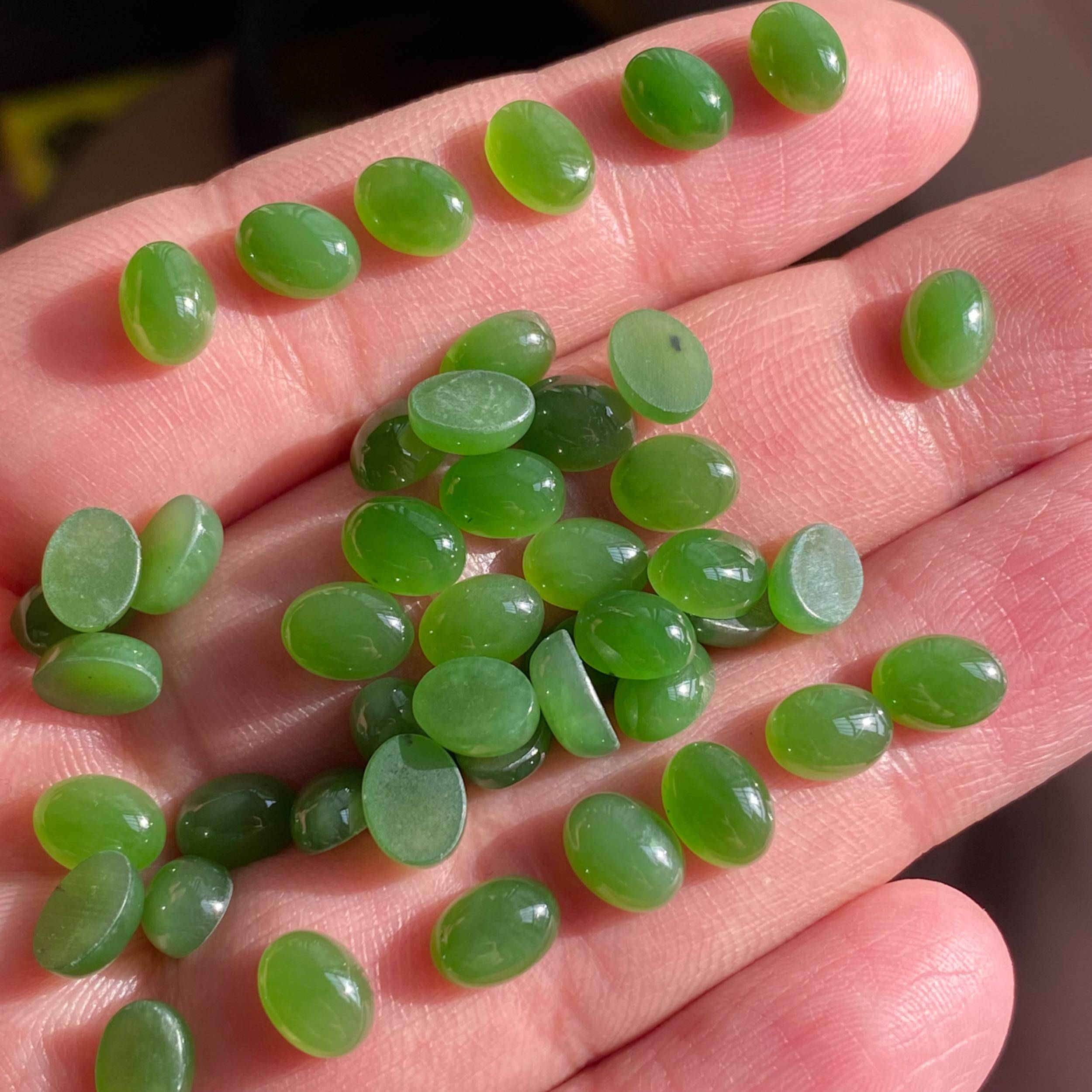 Special offer!Natural Hetian Jade Noodle Nude Egg Noodle DIY Mosaic Ring Necklace Bracelet Earrings