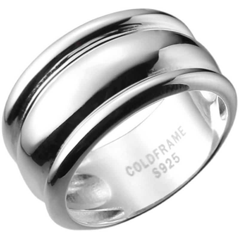 South Korean blogger fever the same S925 sterling silver wide surface three -layer curved element ring ring forefinger