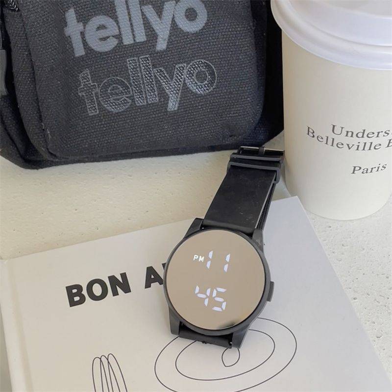 Watch men and women luminous waterproof elementary school students LED small fresh children junior high school touch screen mirror electronic watches
