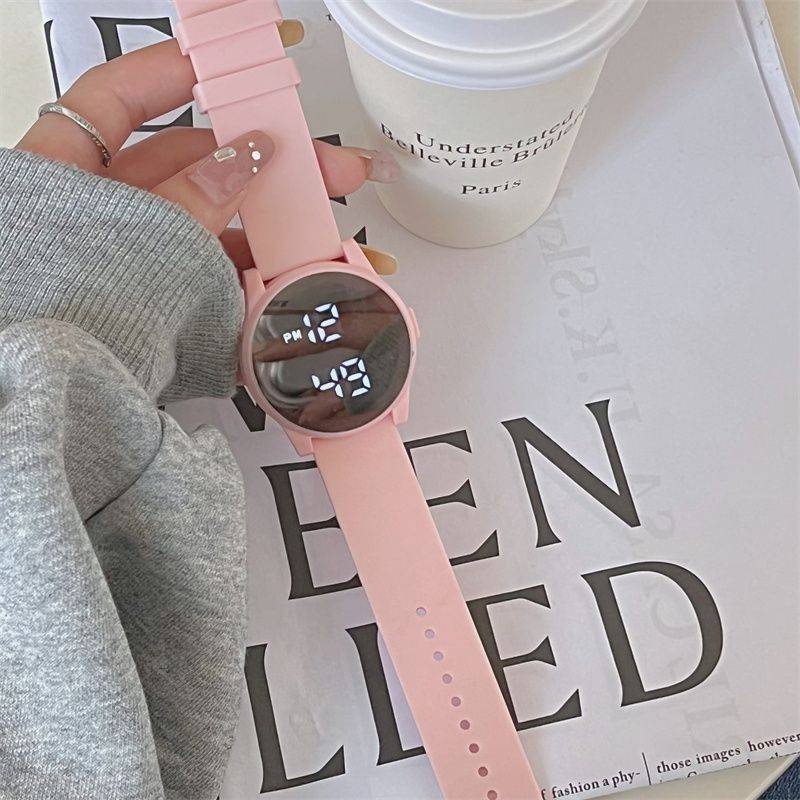 Watch men and women luminous waterproof elementary school students LED small fresh children junior high school touch screen mirror electronic watches