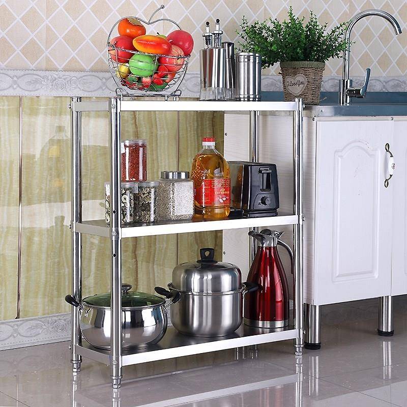 Stainless steel width 25cm Follow -up multi -kitchen storage pot rack 20cm gap storage rack