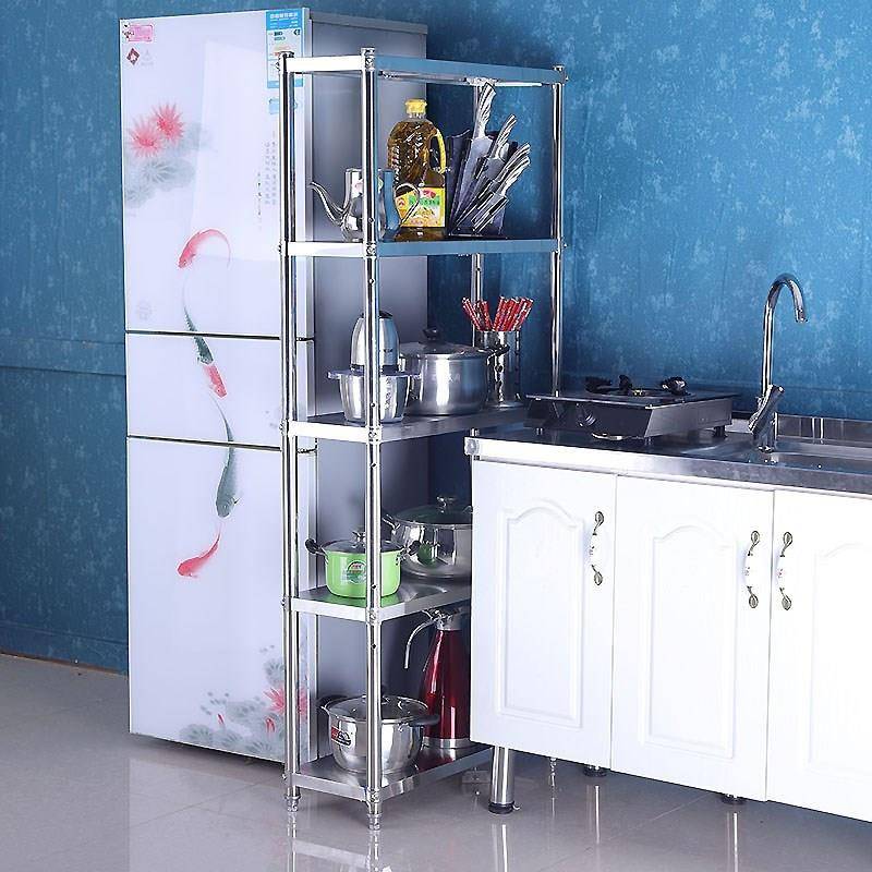 Stainless steel width 25cm Follow -up multi -kitchen storage pot rack 20cm gap storage rack