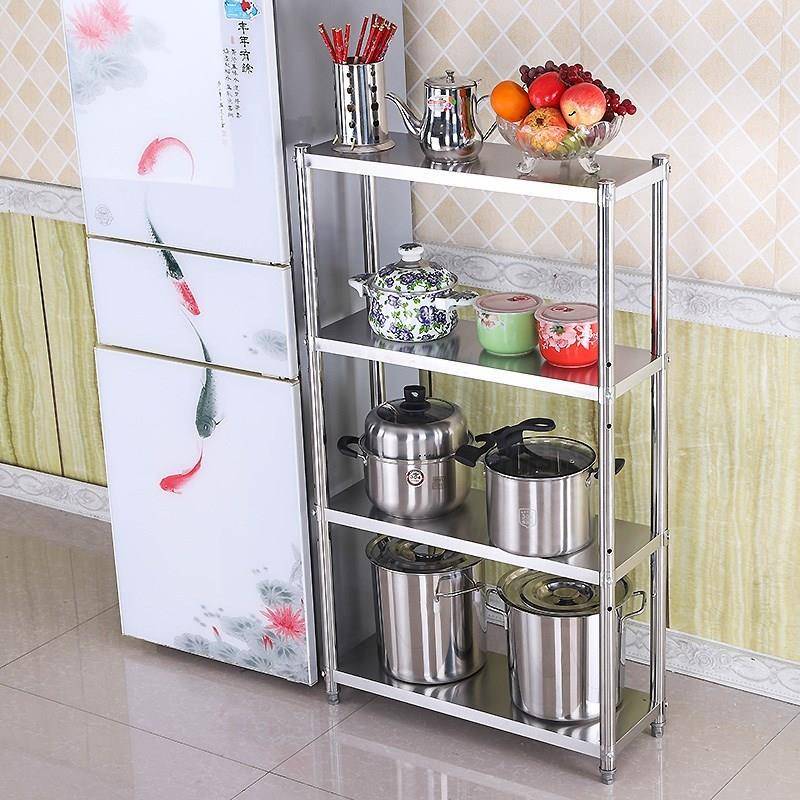 Stainless steel width 25cm Follow -up multi -kitchen storage pot rack 20cm gap storage rack