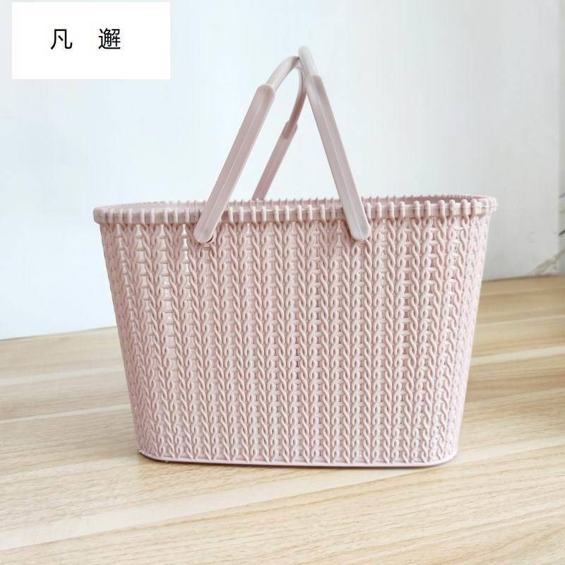 Truck driver toilet basket bathing basket Hand -up room European -style blue -style storage basket cute storage