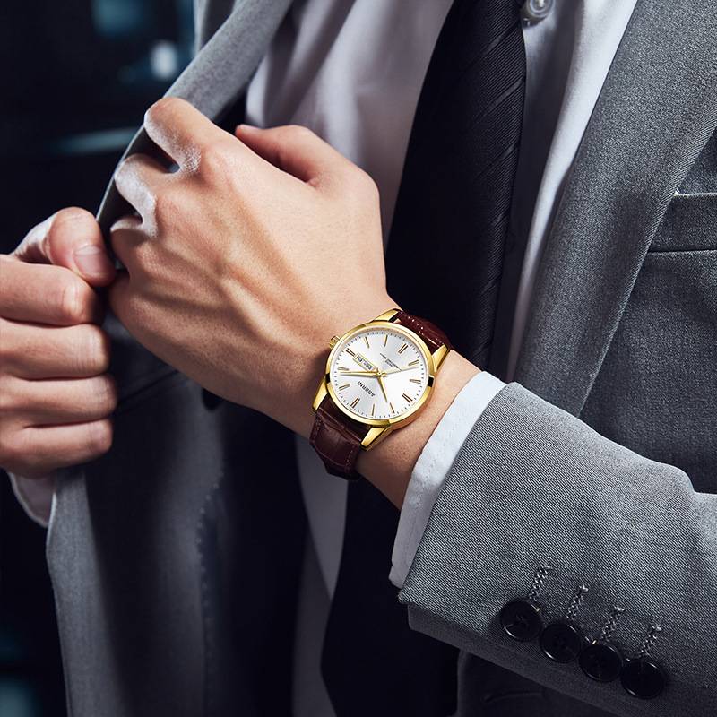 Apunny brand watch cross -border quartz watch waterproof double calendar men's watch Douyin men's watch