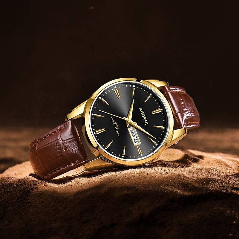Apunny brand watch cross -border quartz watch waterproof double calendar men's watch Douyin men's watch