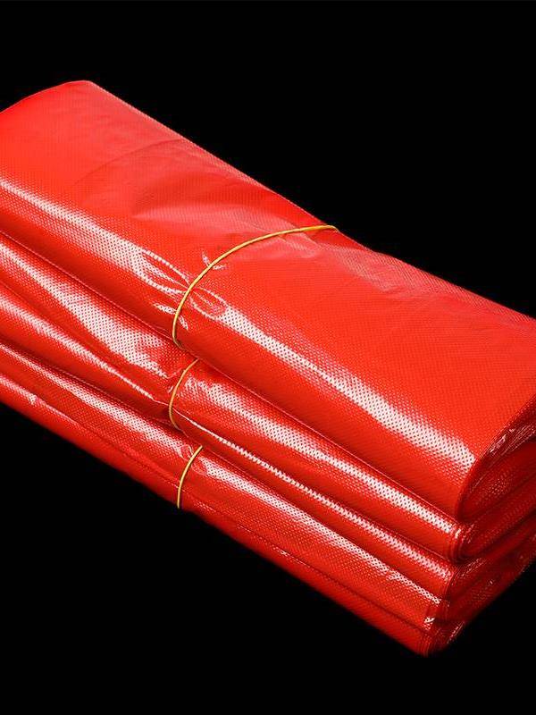 Plastic bag red transparent handbag bag thick supermarket shopping bag 4060 food takeaway bag
