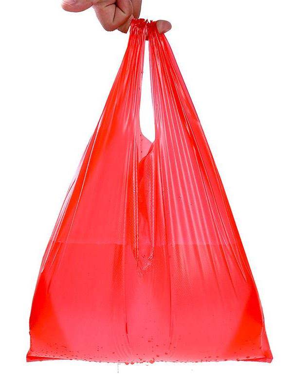 Plastic bag red transparent handbag bag thick supermarket shopping bag 4060 food takeaway bag