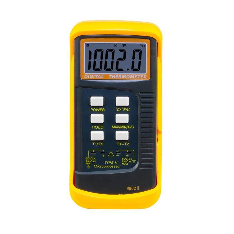 Supply dual -channel number display temperature table 6802 Digital temperature meter thermometer Electronic thermometer Determination