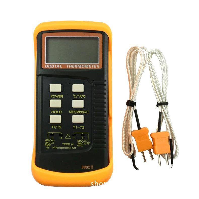 Supply dual -channel number display temperature table 6802 Digital temperature meter thermometer Electronic thermometer Determination