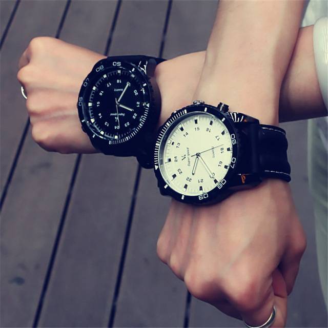 Fashion big dial watch men and women couples casual sports watch modern trendy quartz watch