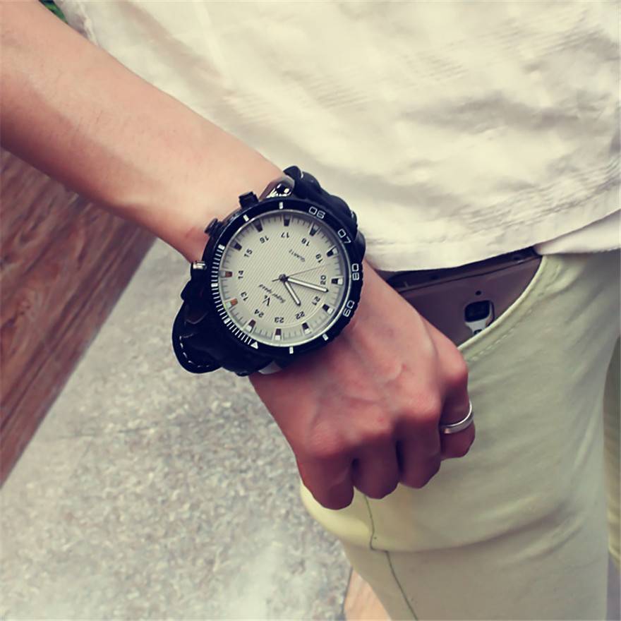 Fashion big dial watch men and women couples casual sports watch modern trendy quartz watch