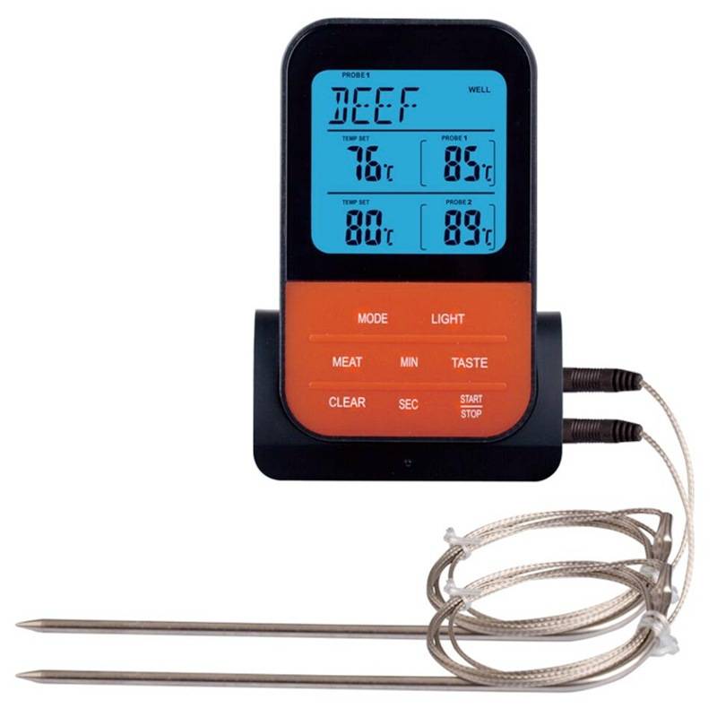 New wireless barbecue thermometer dual probe electronic waterproof thermometer home kitchen food issuance