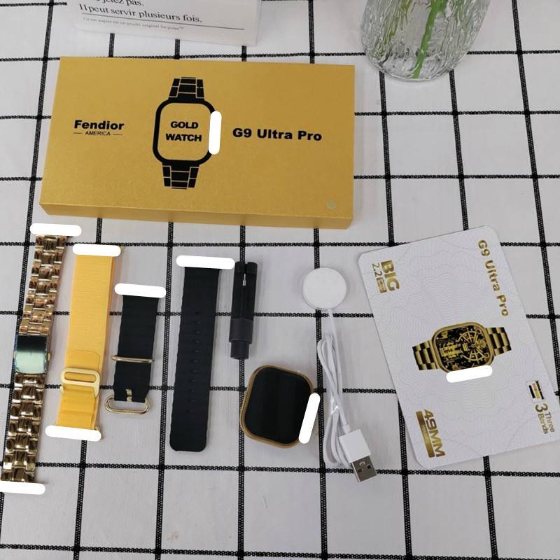 Explosion smart watch G9 Ultra Pro local tyrant gold luxury version set HD large -screen health monitoring