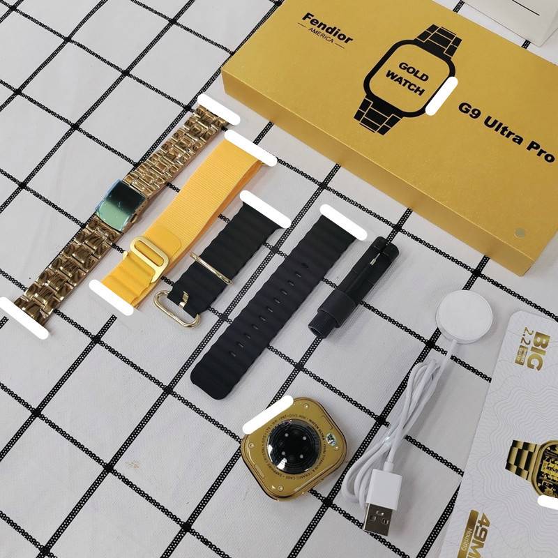 Explosion smart watch G9 Ultra Pro local tyrant gold luxury version set HD large -screen health monitoring
