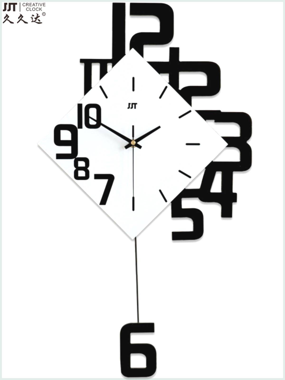 Watch Personality Digital Clocks Fashion European Living Room hanging clock wood creative decoration hanging table quartz explosion models
