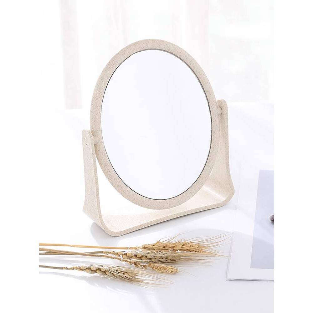 Anti -drop mirror glass mirror new complex double -sided rotation dressing mirror simple large portable princess mirror