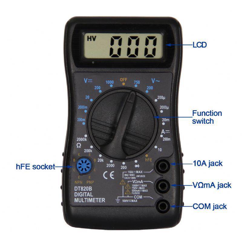 Multifunctional full -protective instrument Electrician Digital Universal Term Tester XLA830L