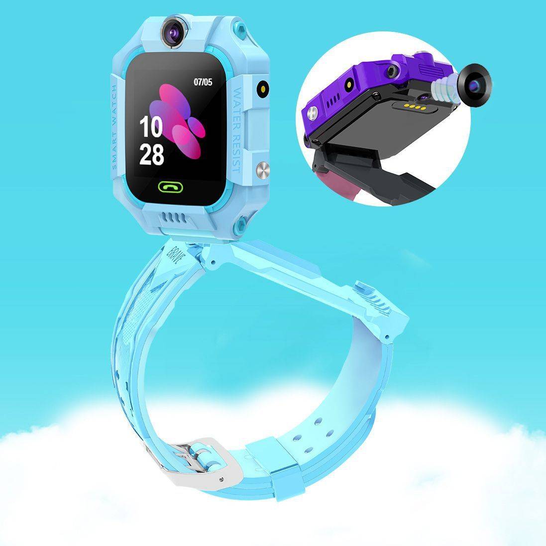 Q19 Sixth -generation children's smart watches plug -in call call positioning micro -chat waterproof Watch safety z6