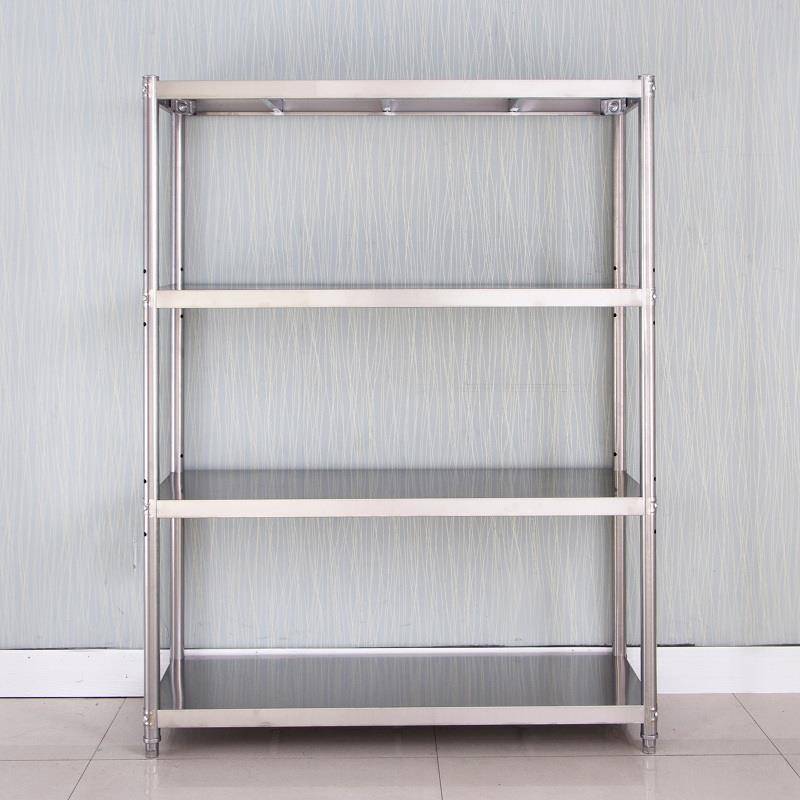 Stainless steel kitchen 4 -layer shelves thickened multi -layer shelves landing storage stand storage rack microwave furnace frame customization