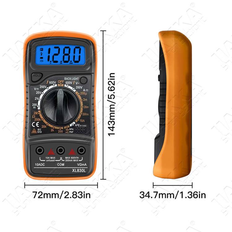 German Japanese import technology cross -border XL830L number shows a multimeter portable MAS830L voltage electric