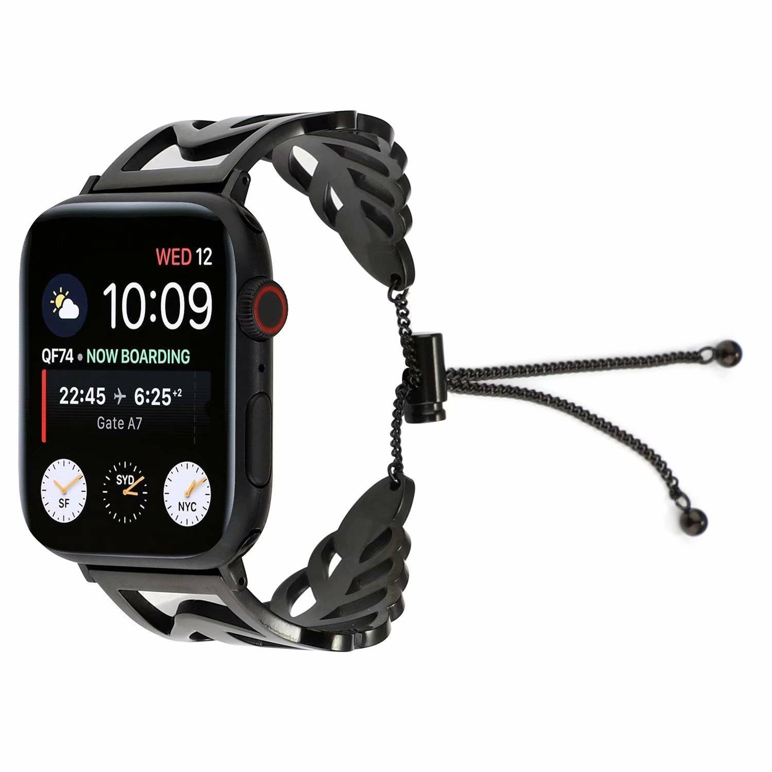 New products are suitable for Apple Watch4 Apple watch leaf bracelet strap stainless steel metal strap