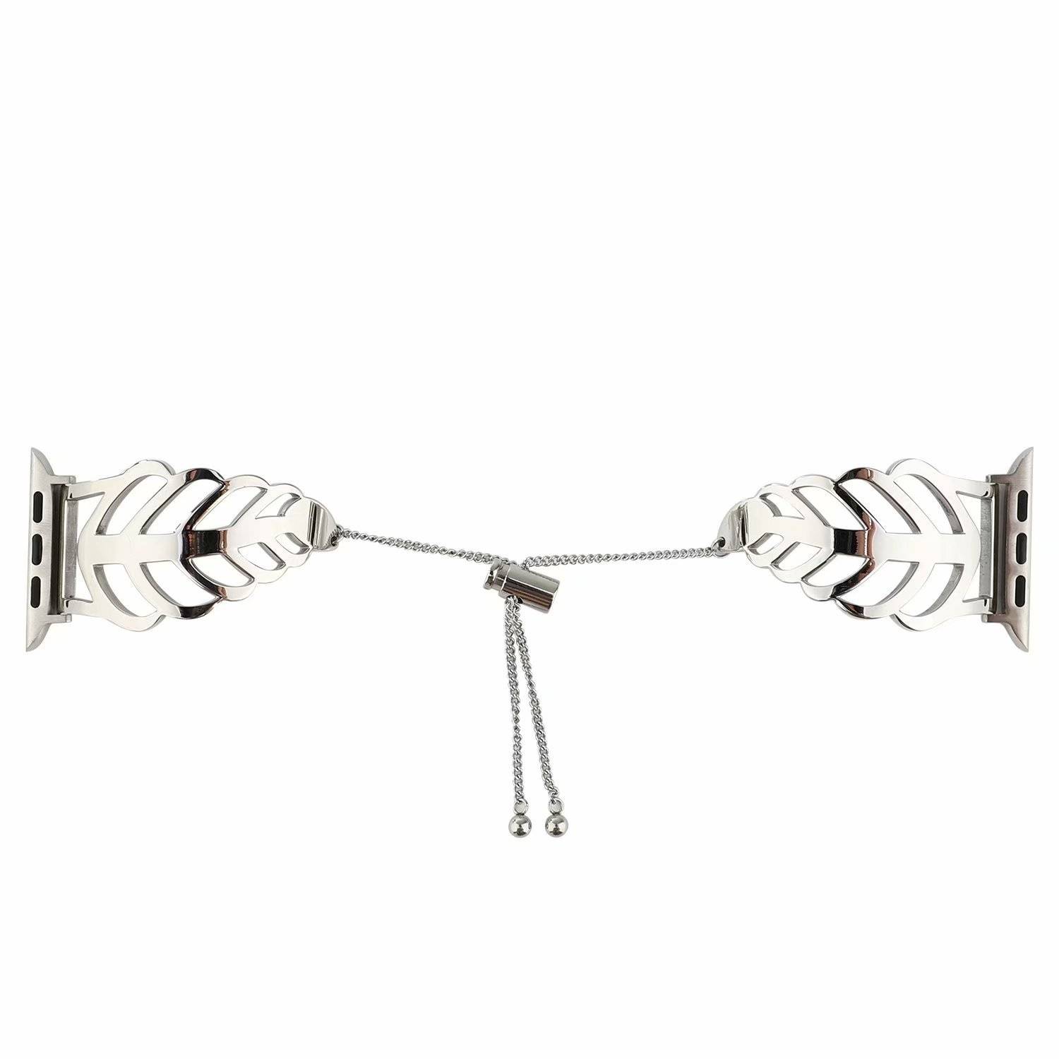 New products are suitable for Apple Watch4 Apple watch leaf bracelet strap stainless steel metal strap