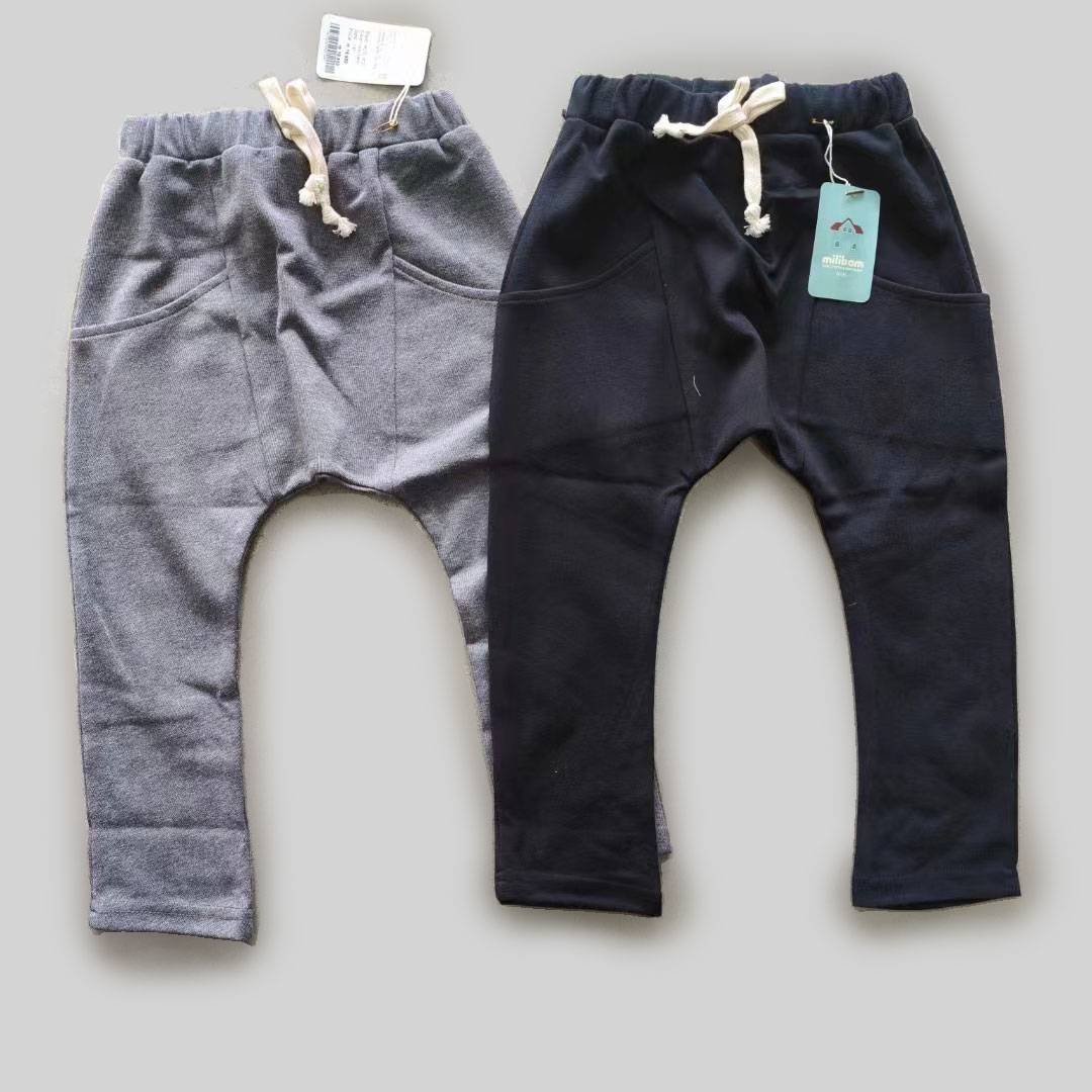 Exit Korean original single authentic boys spring and autumn pure cotton pine tight Haronra crotch pants and trousers casual trousers