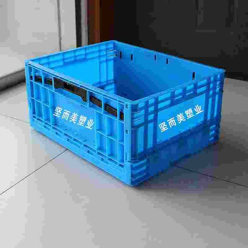 Folding plastic stack box weekly turnar on the box thick plastic logistics folding box storage auto parts folding box folding basket