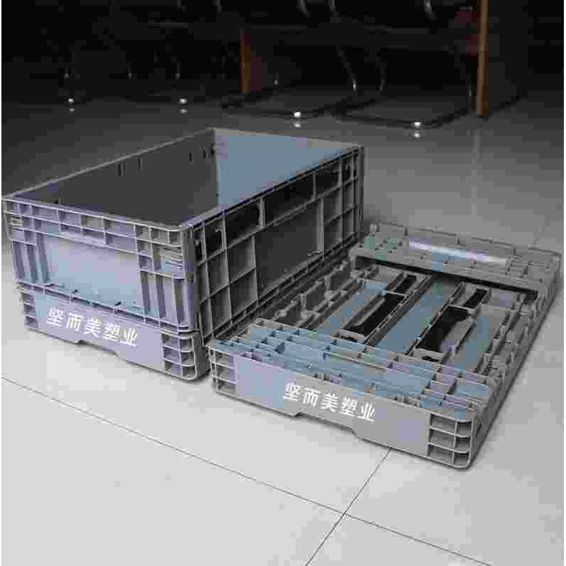Folding plastic stack box weekly turnar on the box thick plastic logistics folding box storage auto parts folding box folding basket