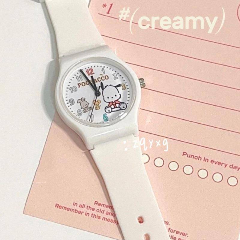 Pachawat Watch Japanese INS female student niche test mechanical watch silicone simple white Katie cat watch