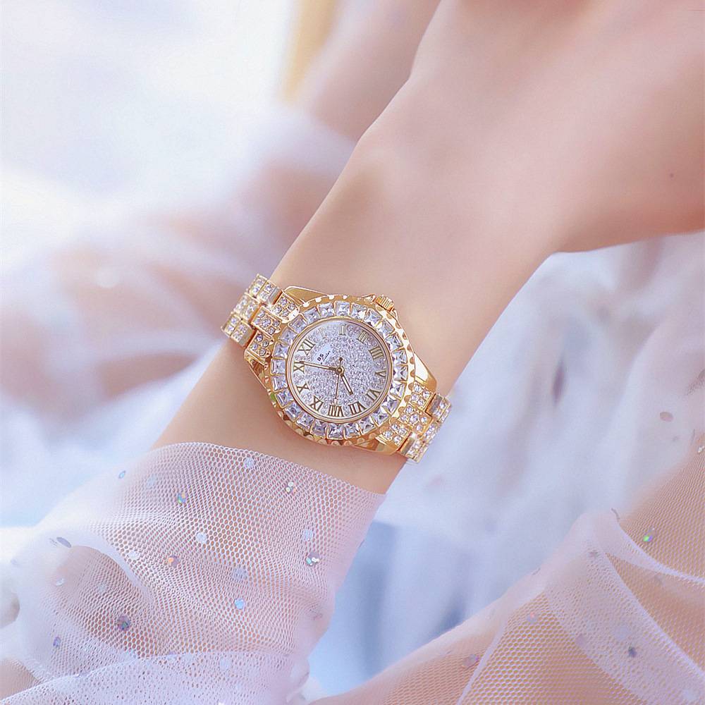 Trendy Internet Red Senior Student Student New Korean Hot Watch Watch Watch Full Diamond Brand Women's Watch Genuine