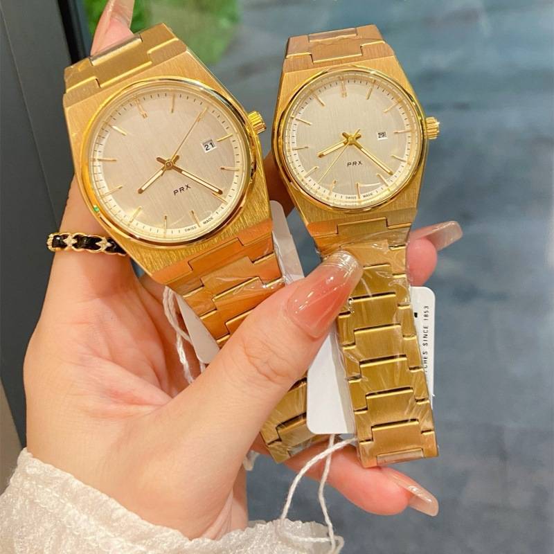 New fashion Tianjia wine barrel -type shell couples against table casual quartz movement steel belt table
