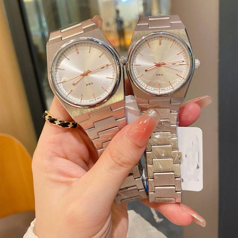 New fashion Tianjia wine barrel -type shell couples against table casual quartz movement steel belt table