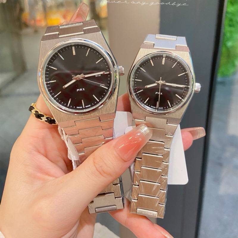 New fashion Tianjia wine barrel -type shell couples against table casual quartz movement steel belt table