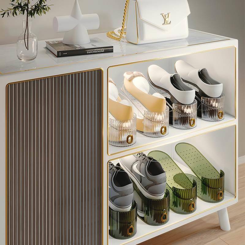 Double -layer shoe rack shoe storage rack non -shoe cabinet storage artifact simple plastic shoe setting shelves saving space