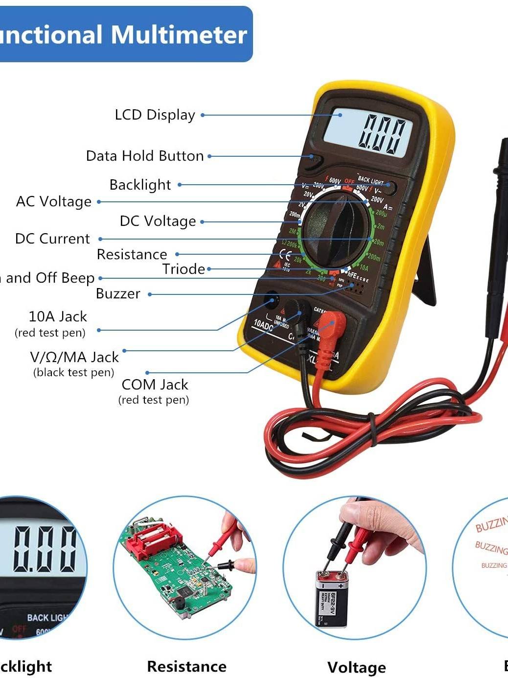 European and American imported technology electric soldering iron suits digital display universal meter kit welding tool