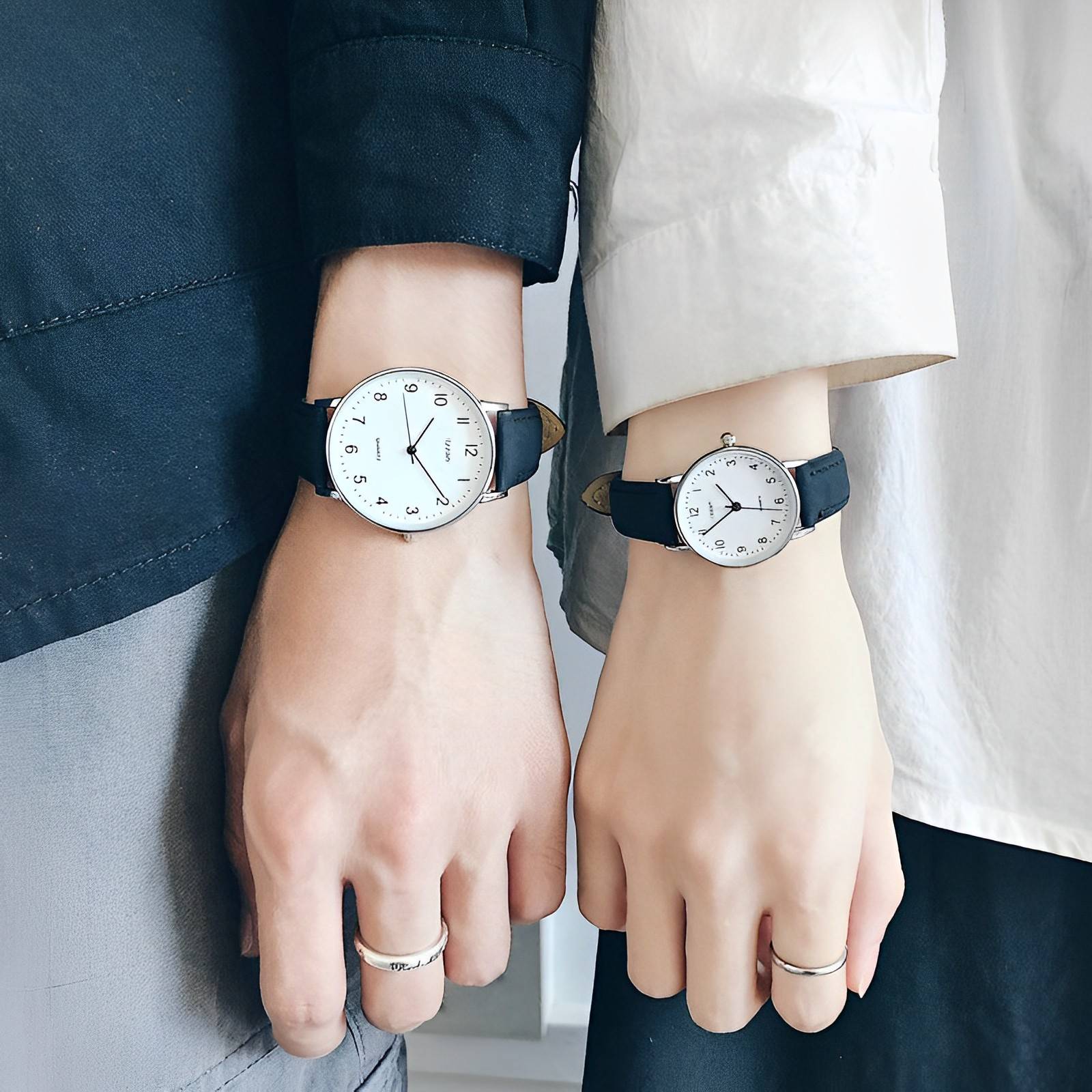 Test the watch female INS niche light luxury junior high school student Korean version of the simple waterproof couple forest college style