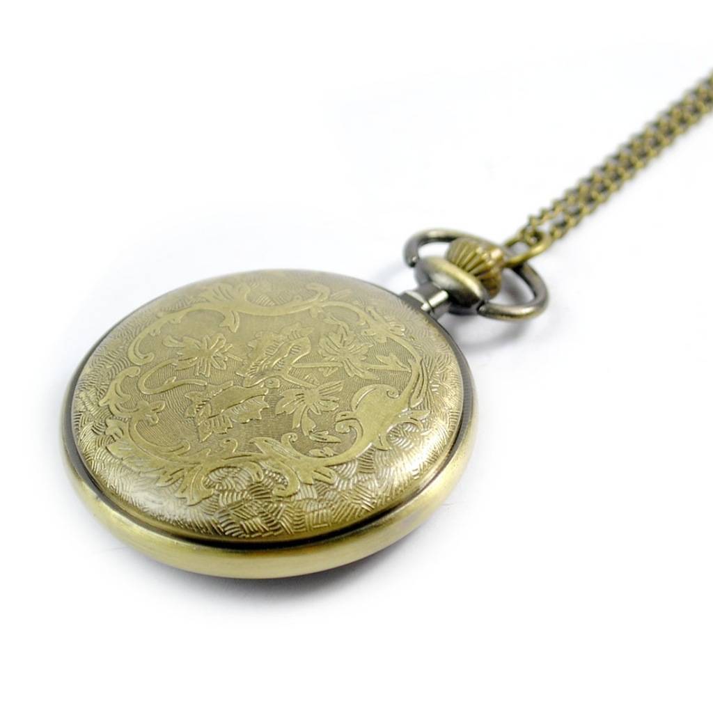 Fashion large single shell antique leisure pocket watch European and American fashion bronze pocket watches 5210