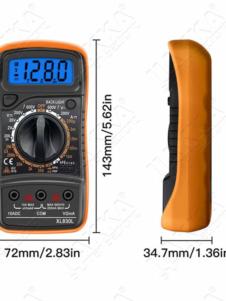 German Japanese import technology cross -border XL830L number shows a multimeter portable MAS830L voltage electric