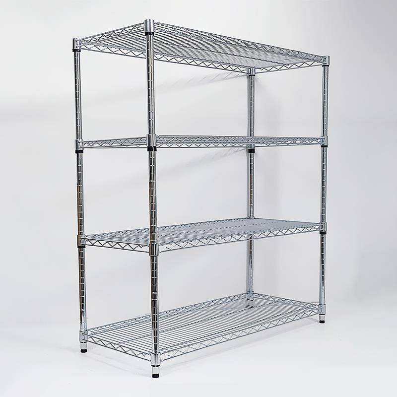 Putting rack kitchen storage rack stainless steel color shelf warehouse multi -layer storage household landing rack balcony rack
