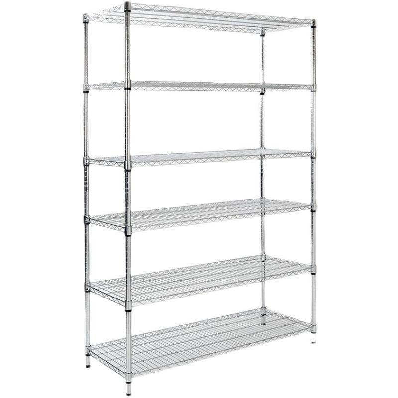 Stainless steel -colored five -layer shelf landing kitchen storage rack balcony sorting the multi -layer shelf shelves