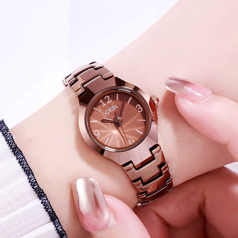 GEDI explosion black steel casual student watch fashion small and waterproof ladies quartz watches