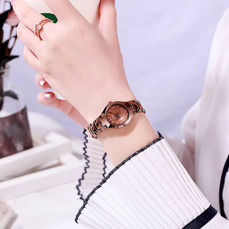 GEDI explosion black steel casual student watch fashion small and waterproof ladies quartz watches