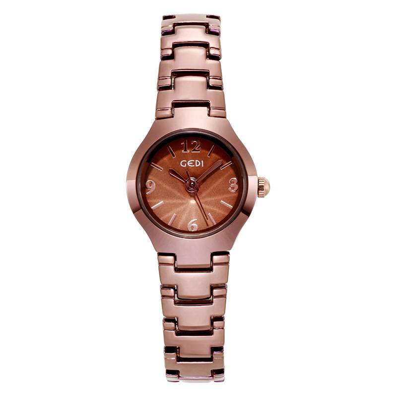GEDI explosion black steel casual student watch fashion small and waterproof ladies quartz watches